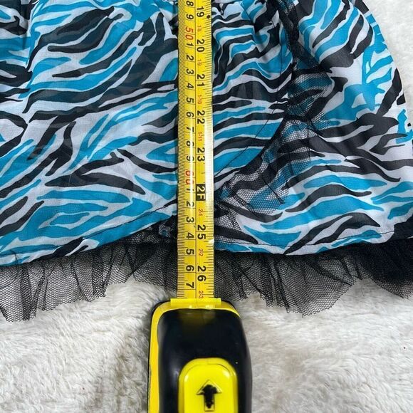 Vintage Y2K Tempted USA Zebra Print Bling Mini Dress - Picture 6 of 6